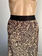 H379 Nieuw: Summum maat 34/36=XS/S lange rok beige/zwart, Kleding | Dames, Rokken, Summum Woman, Beige, Nieuw, Ophalen of Verzenden