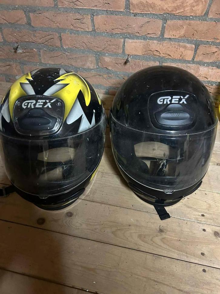 GREX Helmen - Set van 2, Motoren, Kleding | Motorhelmen, Dames, Heren, Integraalhelm, M, Overige merken, Tweedehands, Ophalen