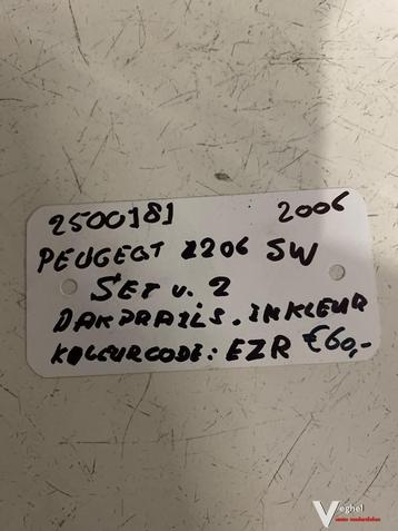 Peugeot 206 SW 2006 2500181 Dakdragers in kleur  Zilver  beschikbaar voor biedingen