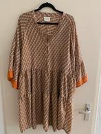 Sissel Edelbo boho Jurk One Size Zijde Sari Oranje Groen Wit, Kleding | Dames, Jurken, Overige kleuren, Maat 42/44 (L), Zo goed als nieuw