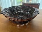 Rieten mand schaal bruin rond 40 cm, Ophalen, Zo goed als nieuw, Rond, Riet