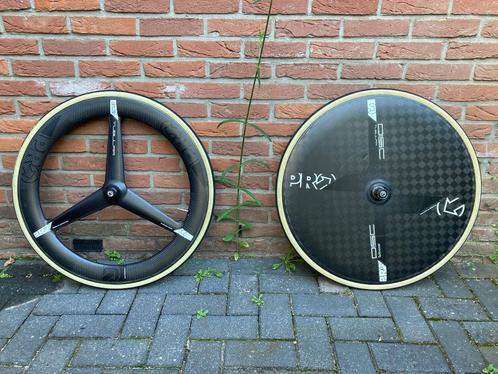 Pro disc en driespaak wielset tijdrit, triathlon velgrem, Fietsen en Brommers, Fietsonderdelen, Gebruikt, Racefiets, Wiel, Ophalen