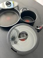Tefal 3 pannen, Huis en Inrichting, Keuken | Potten en Pannen, Ophalen of Verzenden, Rvs, Pannenset