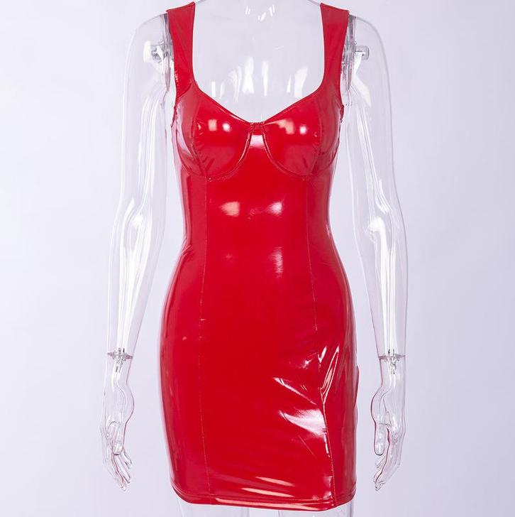 Rode leren jurk wetlook jurkje leer korte mini dames vrouwen, Kleding | Dames, Jurken, Nieuw, Maat 38/40 (M), Rood, Boven de knie