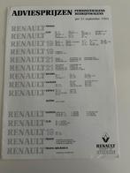 Prijslijst Renault Twingo Clio 19 21 Safrane espace trafic, Ophalen of Verzenden, Zo goed als nieuw, Auto's