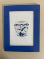 Aquarel / tekening van Delfts Blauwe vaas., Antiek en Kunst, Ophalen