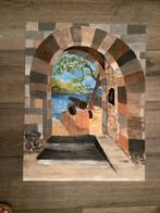 Acryl / Aquarel  van doorkijkje, Antiek en Kunst, Kunst | Schilderijen | Klassiek, Ophalen