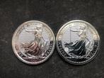 2023 UK Britannia bijzonder duo moeder & zoon crowned silver, Ophalen of Verzenden, Zilver