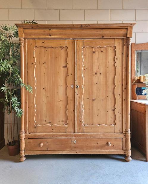Antieke brocante Biedermeier XL meidenkast vintage kast, Antiek en Kunst, Curiosa en Brocante, Ophalen of Verzenden