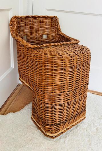 Vintage fietsmand kinderzitje fietszitje rotan riet beschikbaar voor biedingen