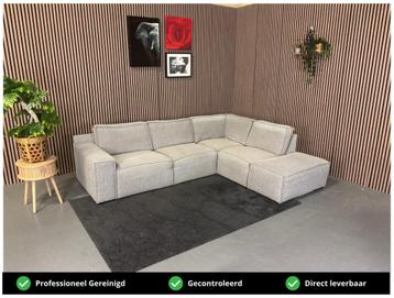GRATIS LEVERING Hoekbank Stof Grijs 270x215 REFURBISHED beschikbaar voor biedingen