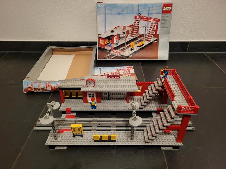 Vintage Lego 7822 Railway Station  treinstation, Kinderen en Baby's, Speelgoed | Duplo en Lego, Gebruikt, Lego, Complete set, Ophalen of Verzenden