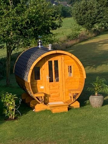 sauna barrel 45 mm hout , 225 cm doorsnede nieuwe actie  beschikbaar voor biedingen