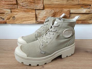 Palladium Pallabase Twill boots ZGAN! maat 41 met rits beige beschikbaar voor biedingen