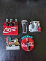 5 vintage Coca Cola magneten en een metalen blikje., Gebruikt, Ophalen of Verzenden