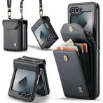 Luxe Flip Case met Kaarthouder voor Galaxy Z Flip 6 _ Zwart, Verzenden, Nieuw, Overige modellen, Hoesje of Tasje