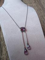 Amethyst - Silver - necklace with pendant - K. Andersson, Sieraden, Tassen en Uiterlijk, Kettingen, Ophalen of Verzenden, Zo goed als nieuw