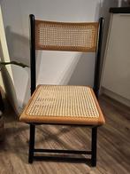 Klapstoel hout/ zwart met webbing voor decoratie, Ophalen, Gebruikt, Zwart, Eén