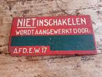 Oud houten bordje, Ophalen of Verzenden, Gebruikt, Reclamebord