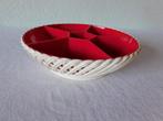 Vintage snackschaal van Emsa, W. Germany, wit-rood met 6 vak, Ophalen of Verzenden, Huis en Inrichting
