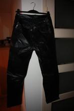 Leren zwarte broek, Lang, dames en heren, Maat 52/54 (L), Zo goed als nieuw, Trussardi Jeans, Zwart