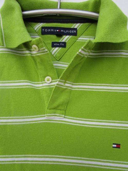 Tommy Hilfiger slim fit polo maat S, Kleding | Heren, Polo's, Zo goed als nieuw, Maat 48/50 (M), Groen, Ophalen