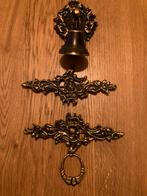 Vintage bel en ornamenten voor schellekoord Set, Antiek en Kunst, Ophalen of Verzenden