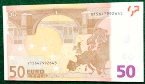 50 EURO BILJET   LAND  SPANJE  LETTER  V  BANKFRIS / UNC, Postzegels en Munten, Bankbiljetten | Europa | Eurobiljetten, Spanje