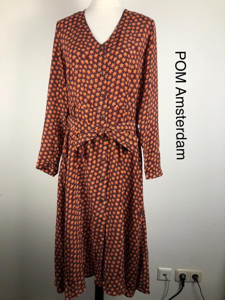 POM Amsterdam Jurk  (mt: 40) Nieuw 12,4/7787, Kleding | Dames, Jurken, Nieuw, Maat 38/40 (M), Rood, Onder de knie, Ophalen of Verzenden