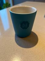 Douwe Egberts Koffiekopje blauw, Huis en Inrichting, Keuken | Servies, Gebruikt, Keramiek, Ophalen of Verzenden, Effen