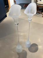 Prachtige unieke glazen kandelaars 2 stuks, Antiek en Kunst, Kunst | Designobjecten, Ophalen of Verzenden