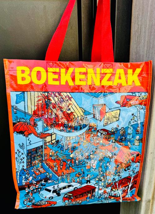 Polyester ‘Boekenzak’ tas van de boekenbeurs Antwerpen 2010, Sieraden, Tassen en Uiterlijk, Tassen | Schoudertassen, Nieuw, Rood