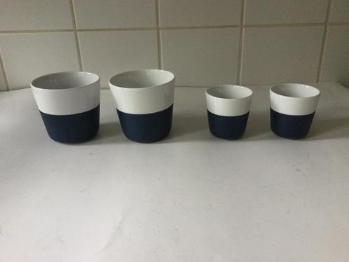 Eva Solo Navy Blue koffie (2) en espresso kopjes (2), Huis en Inrichting, Keuken | Servies, Zo goed als nieuw, Kop(pen) en/of Schotel(s)
