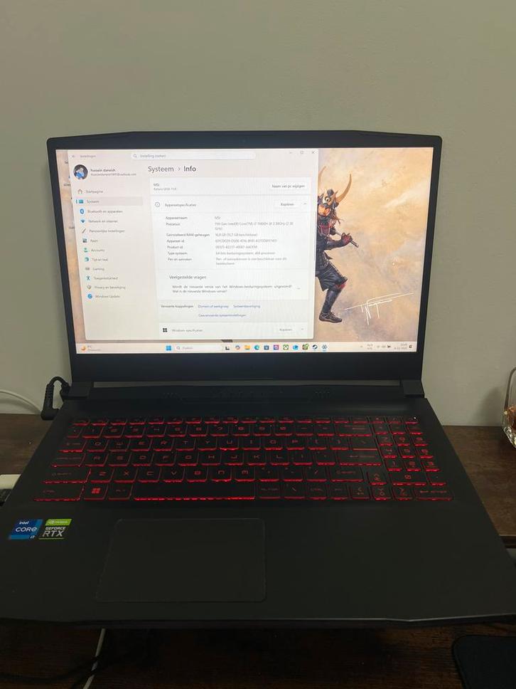 MSI GF66 Gaming Laptop - Krachtige Prestaties!, Computers en Software, Windows Laptops, Gebruikt, 15 inch, SSD, 2 tot 3 Ghz, 16 GB
