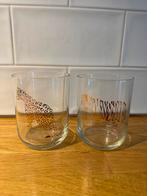 Xenos Glazen Tijger & Panter met Goud, Glas of Glazen, Gebruikt, Ophalen of Verzenden, Glas