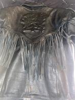 Vintage Richa Leren Jas met Franjes  voor motor of scooter., Kleding | Heren, Ophalen, Zo goed als nieuw, Maat 56/58 (XL), Zwart