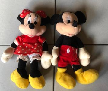Disney knuffels Mickey en Minnie mouse 22 cm groot beschikbaar voor biedingen