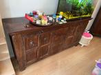 Massief houten dressoir in koloniale Indiase stijl, Huis en Inrichting, Kasten | Dressoirs, Ophalen, Gebruikt, 150 tot 200 cm