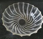 Vintage geribbelde schaal hoge kwaliteit glas, Ophalen of Verzenden