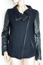 DRYKORN jasje maat 3 (38) VIRGIN WOOL, ECHT LEDER, Ophalen of Verzenden, Zo goed als nieuw, Maat 38/40 (M), Zwart