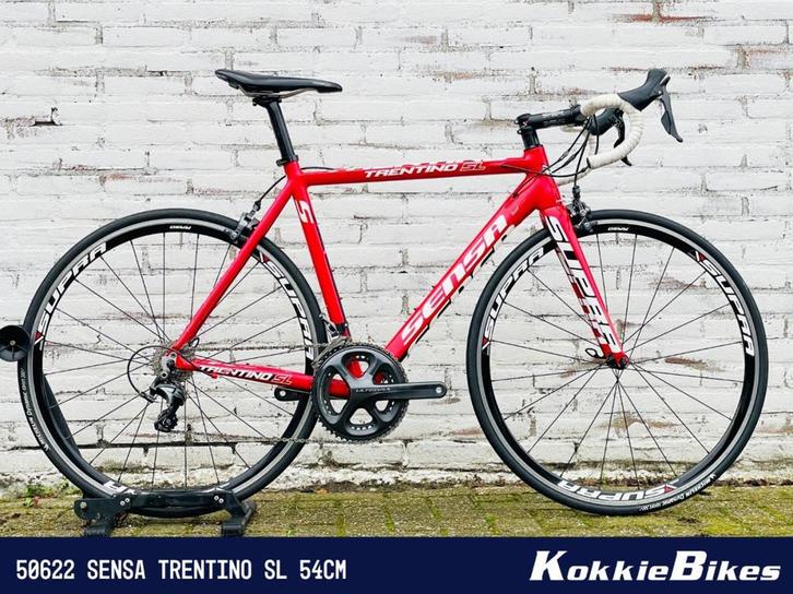 Sensa Trentino SL Rood/zwart/wit 54cm, Fietsen en Brommers, Fietsen | Racefietsen, Gebruikt, Overige merken, 53 tot 57 cm