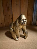 Goudkleurige aap van polyester - Decoratief beeld, Ophalen of Verzenden