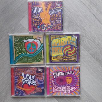 5 X 1CD / Leuke Flowerpower jaren '60 muziek beschikbaar voor biedingen