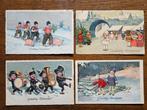 4 x Gelukkig Nieuwjaar, 1927-1933, Ophalen of Verzenden, 1920 tot 1940
