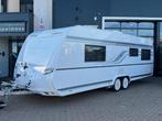 Tabbert Puccini 685 DF queensbed, mover, airco, nieuwstaat, Caravans en Kamperen, Caravans, Rondzit, Tabbert, Bedrijf, Overige typen