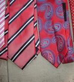 Zijden stropdassen, 100% silk Eduard Dessler, Edsor Berlin, Zo goed als nieuw, Met patroon, Rood, Diverse