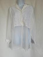 Gave witte blouse broderie en gaas mt M/L merk Alma Mater, Kleding | Dames, Maat 38/40 (M), ., Wit, Ophalen of Verzenden