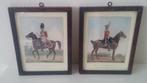 2 ingelijste portretten van Britse officieren te paard., Verzamelen, Militaria | Algemeen, Foto of Poster, Ophalen of Verzenden