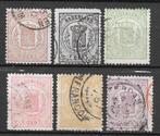 Nvph 13-18 gebruikt cvw 334,00 D, Postzegels en Munten, Postzegels | Nederland, Ophalen of Verzenden
