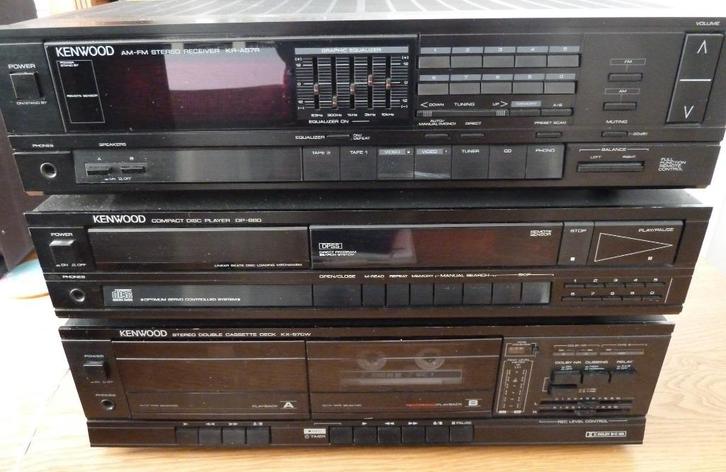 Kenwood set: tuner-versterker, cd speler, dubbel cassettdeck, Audio, Tv en Foto, Stereo-sets, Gebruikt, Cassettedeck, Cd-speler